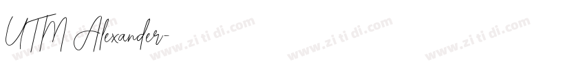 UTM Alexander字体转换